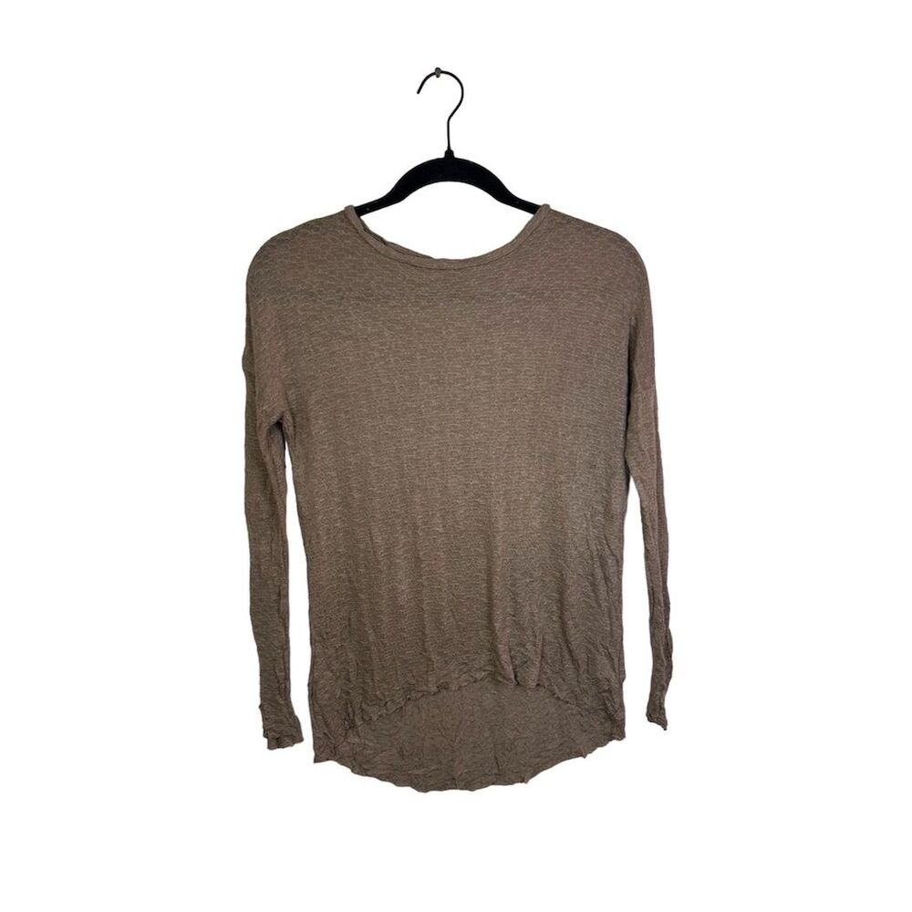 Generation Love Women's XS/Small Brown Mesh Design Long Sleeve NWT
